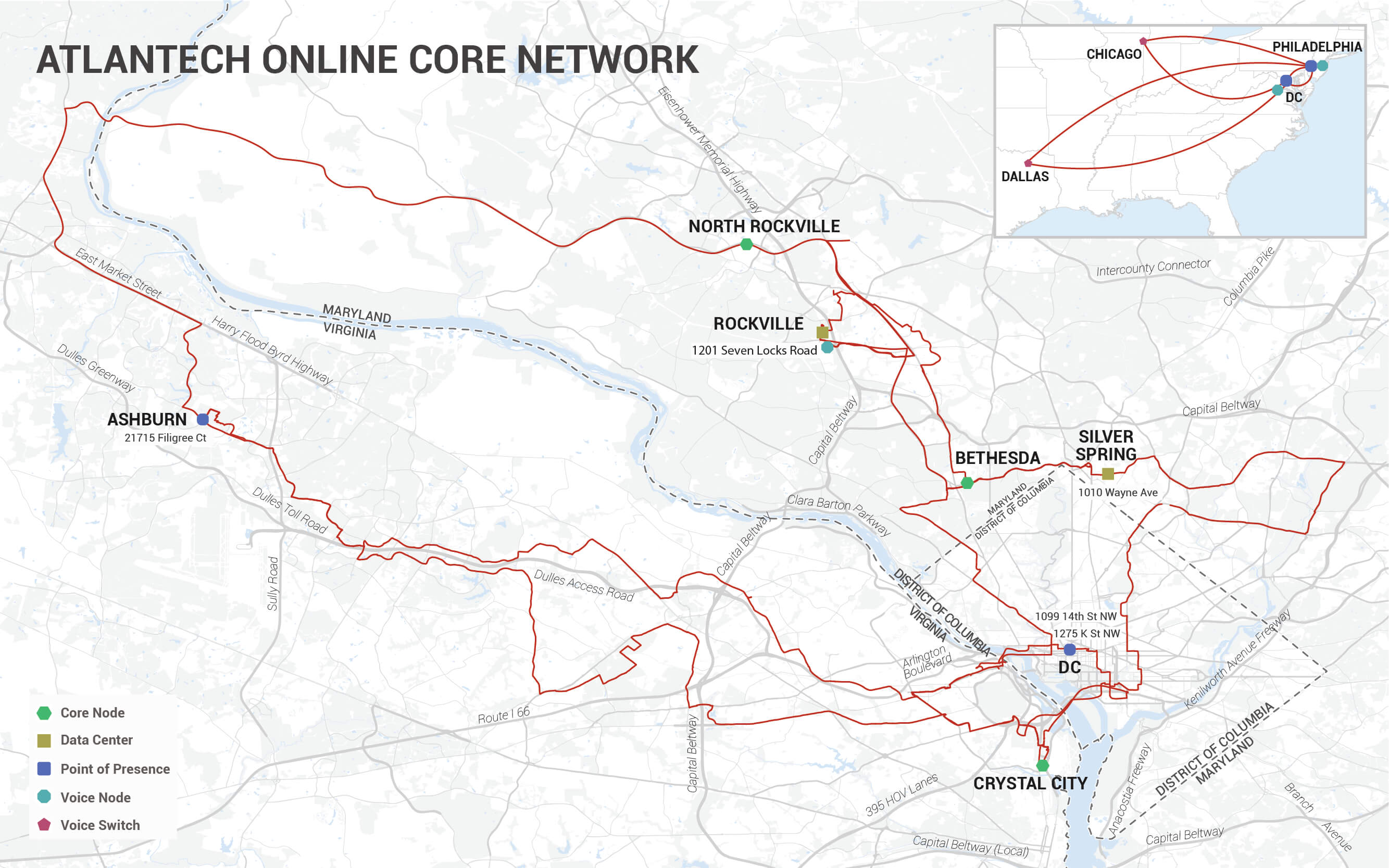 Atlantech Core Network Map