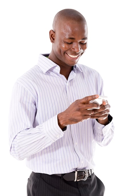 businessman texting