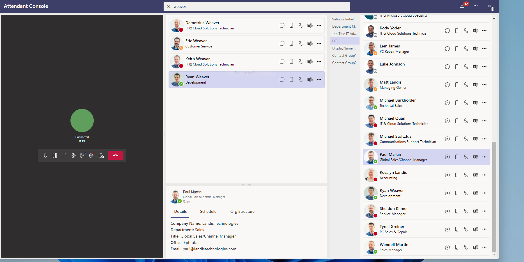 Attendant Console for Microsoft Teams